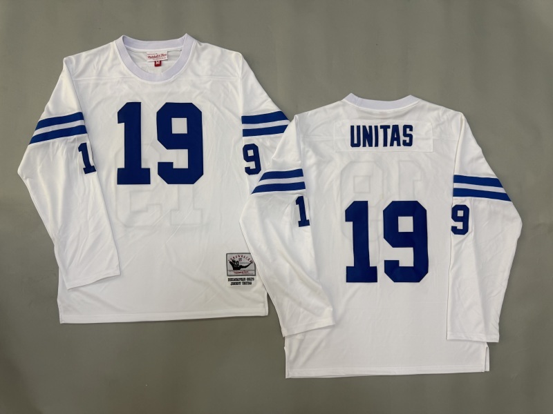 Men 2025 Indianapolis Colts #19 Unitas white Throwback Limited NFL Jersey style 002->indianapolis colts->NFL Jersey